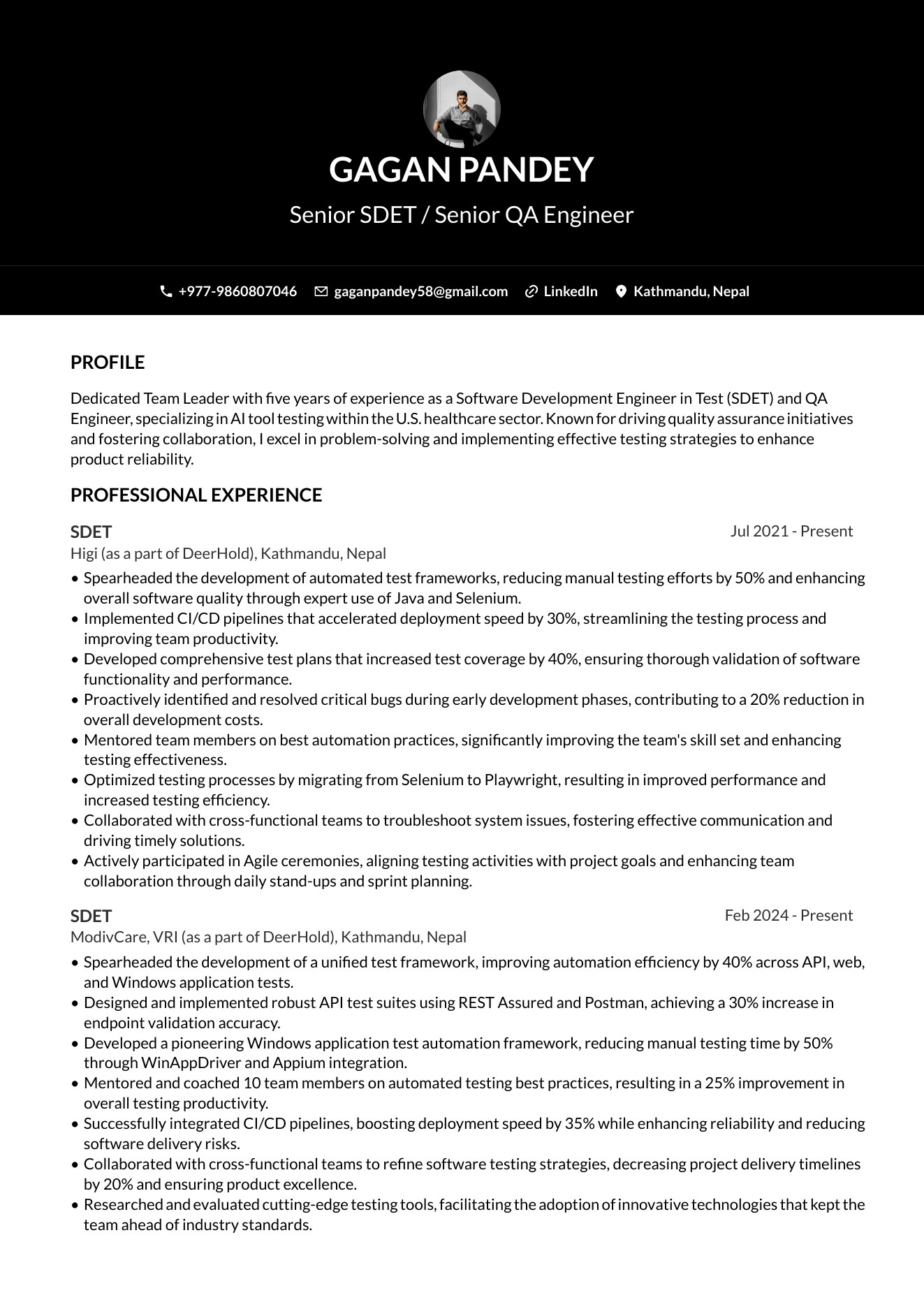 Gagan Pandey CV page 1